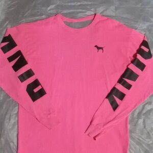 PINK Victoria's Secret Women’s Over Sized Long Sleeve Shirt